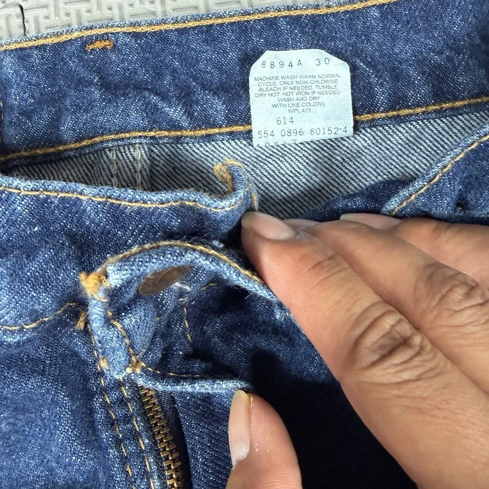 Vintage Levi 517 Jeans Mens 33(32)x36 Blue Orange Tab 90s Bootcut USA Made